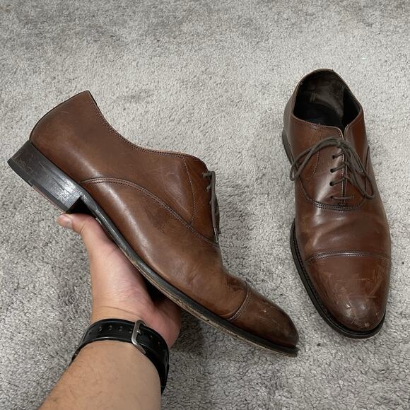 To Boot New York Brandon Cap Toe Oxford Men’s Size 9.5 Brown Leather 12981 main image 5